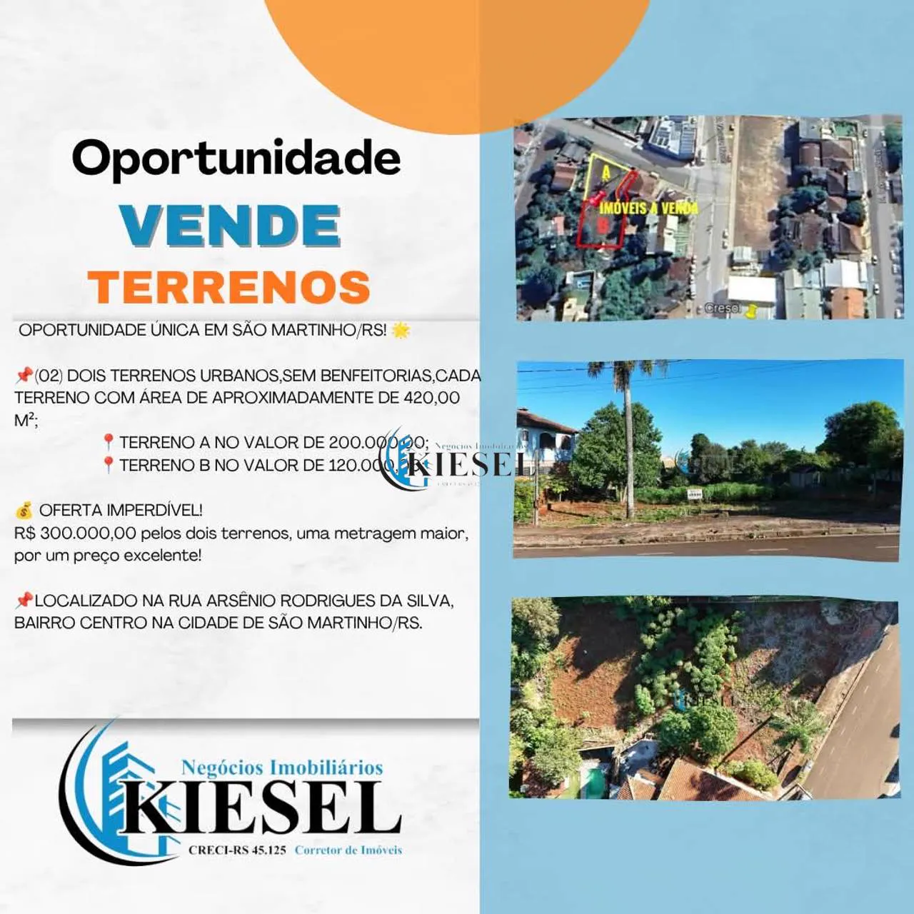 (02) DOIS TERRENOS ,COM APROXIMADAMENTE 420 M² CADA;, foto 2 de 6